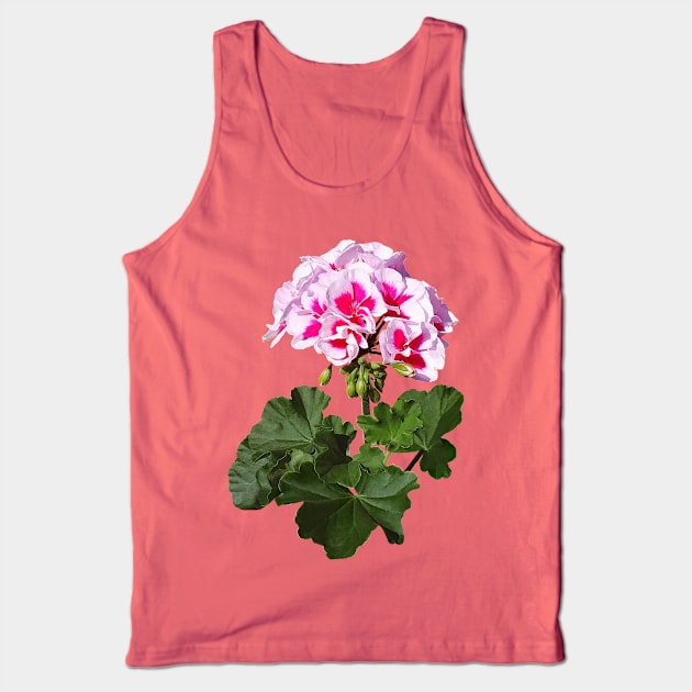 Geraniums - Red And Pink Geranium Tank Top by SusanSavad